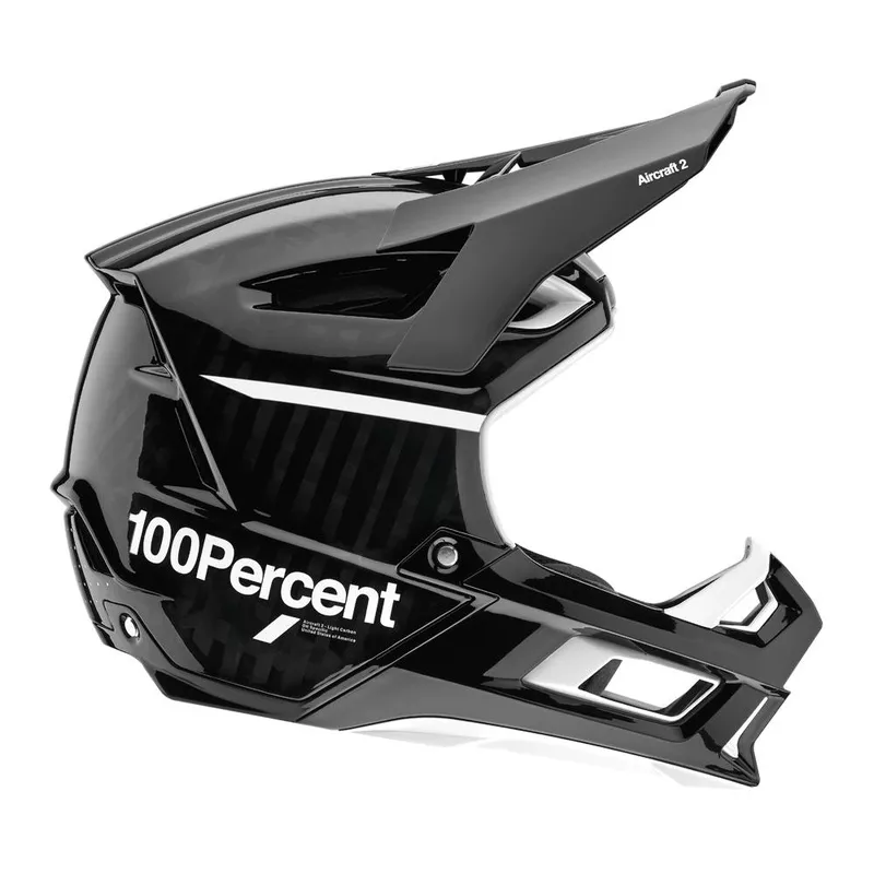 100% Aircraft 2 Helmet - Black-White - 2022