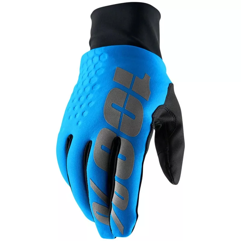 100% Hydromatic Brisker Gloves - Blue, Full Finger, Large