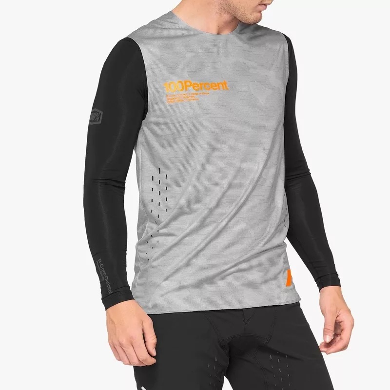 100% R-Core Concept Sleeveless Bib Jersey, Grey Camo, X-Large (XL)