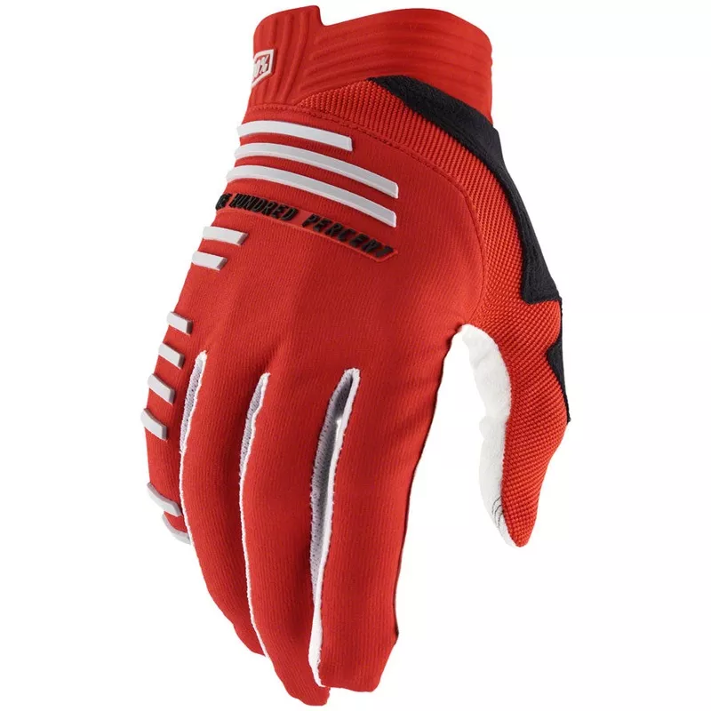 100% R-Core Gloves - Racer Red Full Finger Small