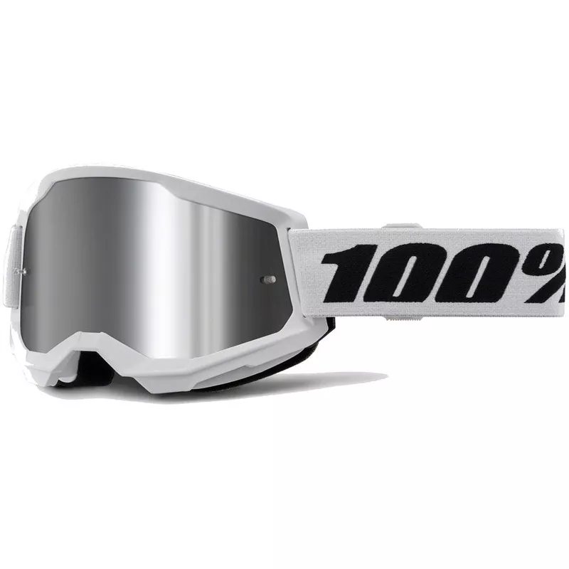 100% Strata 2 Goggles - White/Mirror