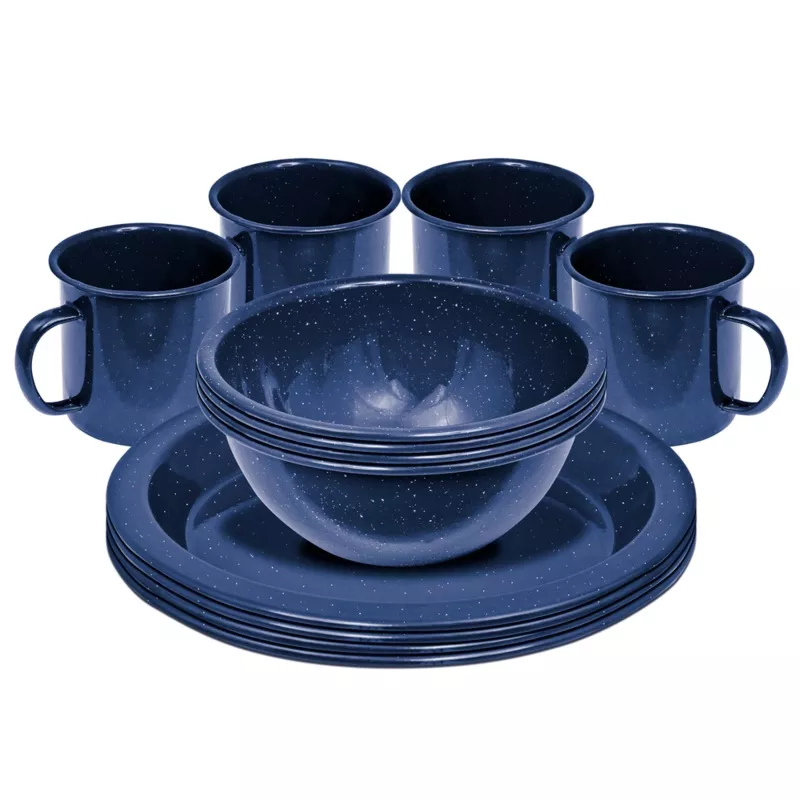 12 Piece Enamel Dinner Set