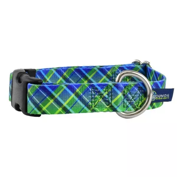 2 Hounds Design Electric Glow Green Plaid Dog Collar – EarthStyle