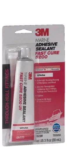 3M Marine (Fast) Adhesive Sealant 5200 – White – Permanent 3 – Ounce.