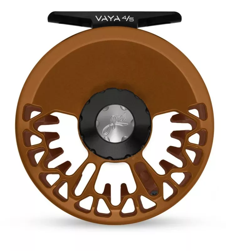 Abel Vaya 4/5 Ported Fly Reel – Satin Bronze – Black Handle
