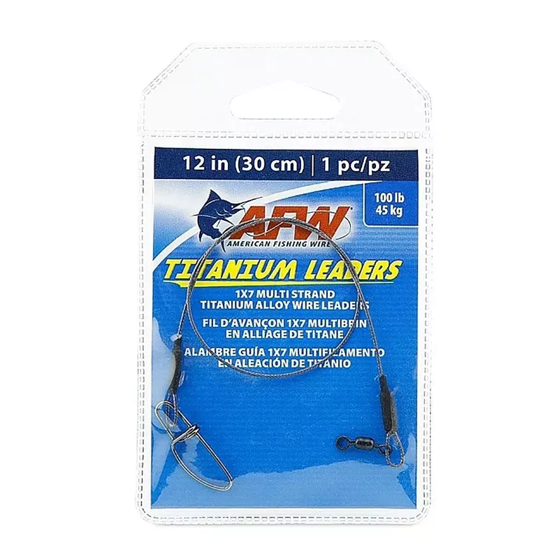American Fishing Wire Titanium Leader Multi Black 12 “