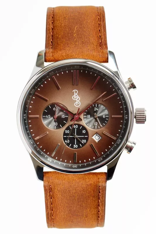 Beyond Boring Watch Co. Brown Retro Chronograph