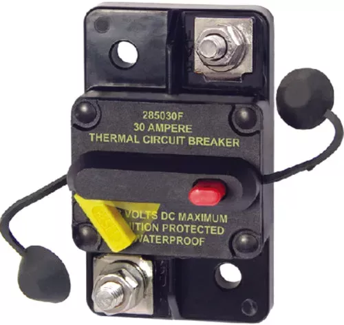 Blue Sea Systems 285 Series DC Circuit Breaker – Surface Mount – 30 Amp.