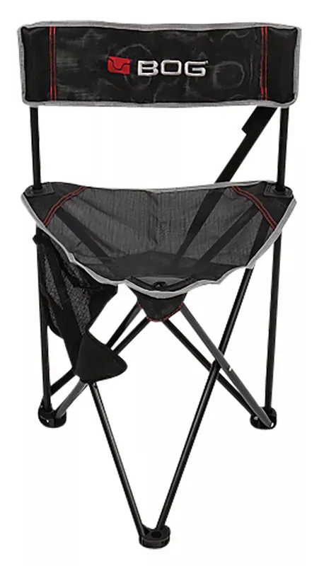 Bog-Pod Triple Play Chair, 3 Legs, Black, Steel Frame, Exterior Pocket