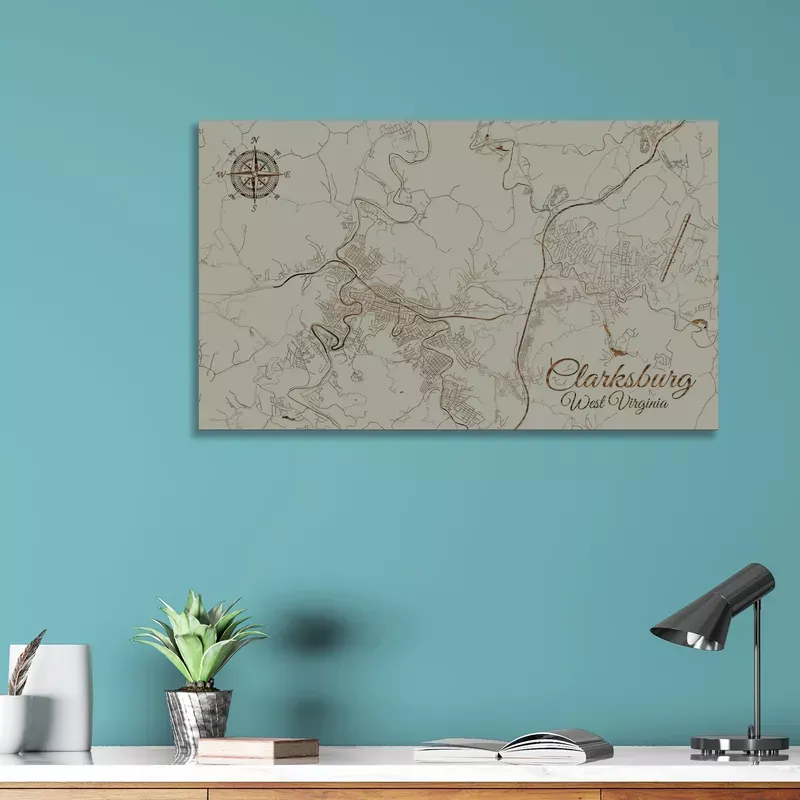 Clarksburg, West Virginia Street Map