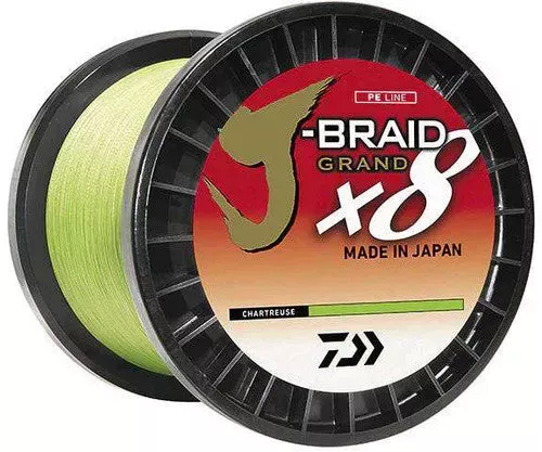 Daiwa J-Braid X8 Grand Braided Line – Chartreuse – 30lb – 3000yds
