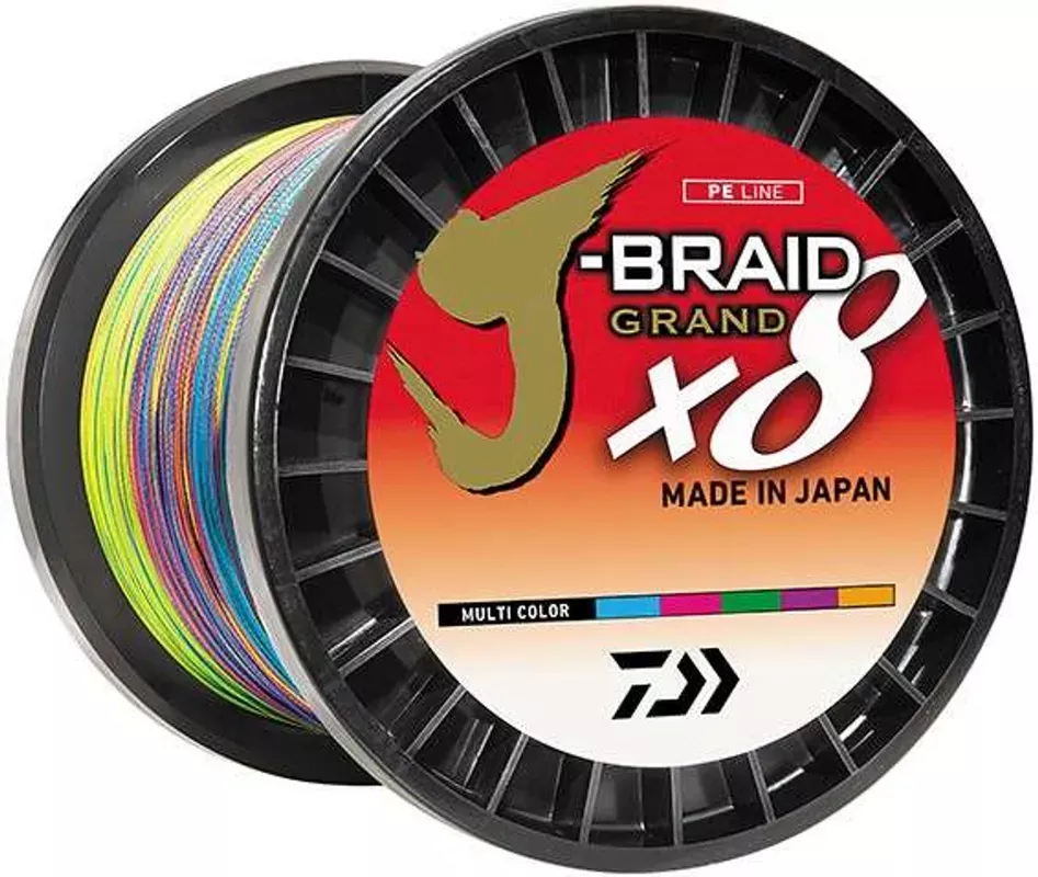 Daiwa J-Braid x8 Grand Braided Line – Multi-Color – 100lb – 3300yds