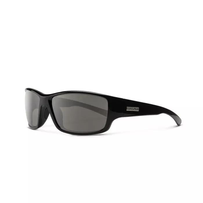 Hull Black Frame with Polarized Gray Lens Sunglasses