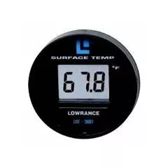 Lowrance 3001 2-3/8 ” Water Surface Temp Instrument Gauge Black Square Faceplate