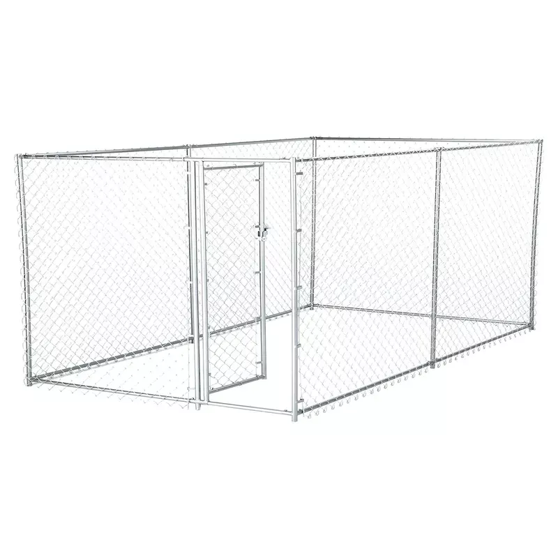Lucky Dog 10′ x 5′ x 4′ Heavy Duty Steel Outdoor Chain Link Dog Kennel Enclosure