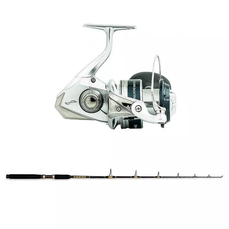Shimano SARAGOSA SW A 8000HG with CHAOS SPC 20-40 7FT Gold Rod Combo