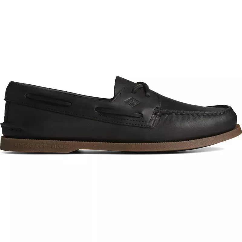 Sperry Men’s A/O 2-Eye Cross Lace – Black – 12