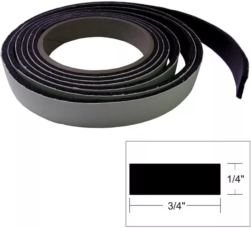 TACO HATCH TAPE – 8’L X 1/4”H X 3/4”W – BLACK
