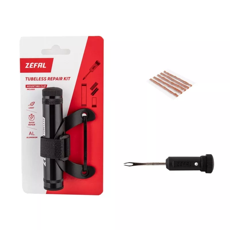 Zefal Tubeless Repair Kit Tubeless Plug Kit Tool and 5 Plugs Black