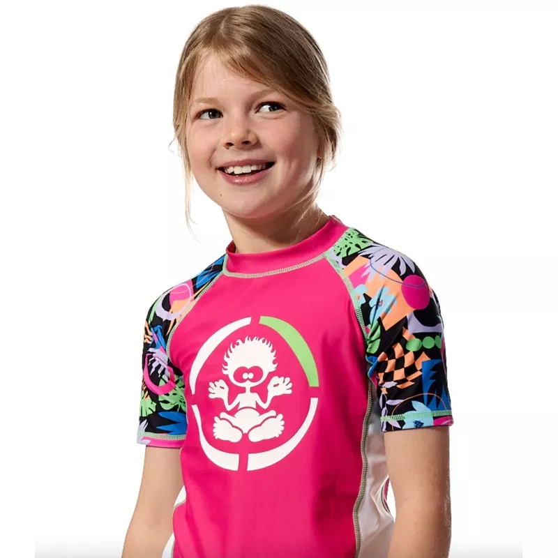 Zephyr - Kids Short Sleeve Rashvest - Pink